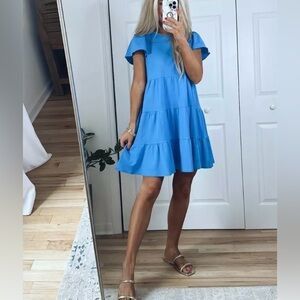 J. Crew Knit broken-in jersey tiered mini dress